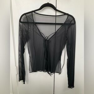 black mesh shirt